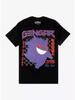 Pokemon Gengar Cotton T Shirt For Men Women Summer Y2K Basic Children T Shirts Crew Neck Harajuku Tees Oversized Pattern Tops