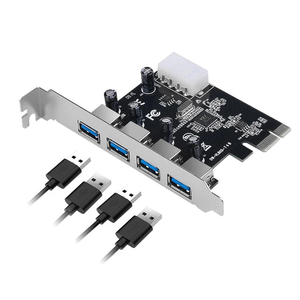 

4-портова карта розширення USB 3.0 PCI-E PCI Express PCIe USB 3.0 HUB-адаптер 5 Гбіт/с USB 3.0 контролер USB 3 0 PCI e PCIe Express