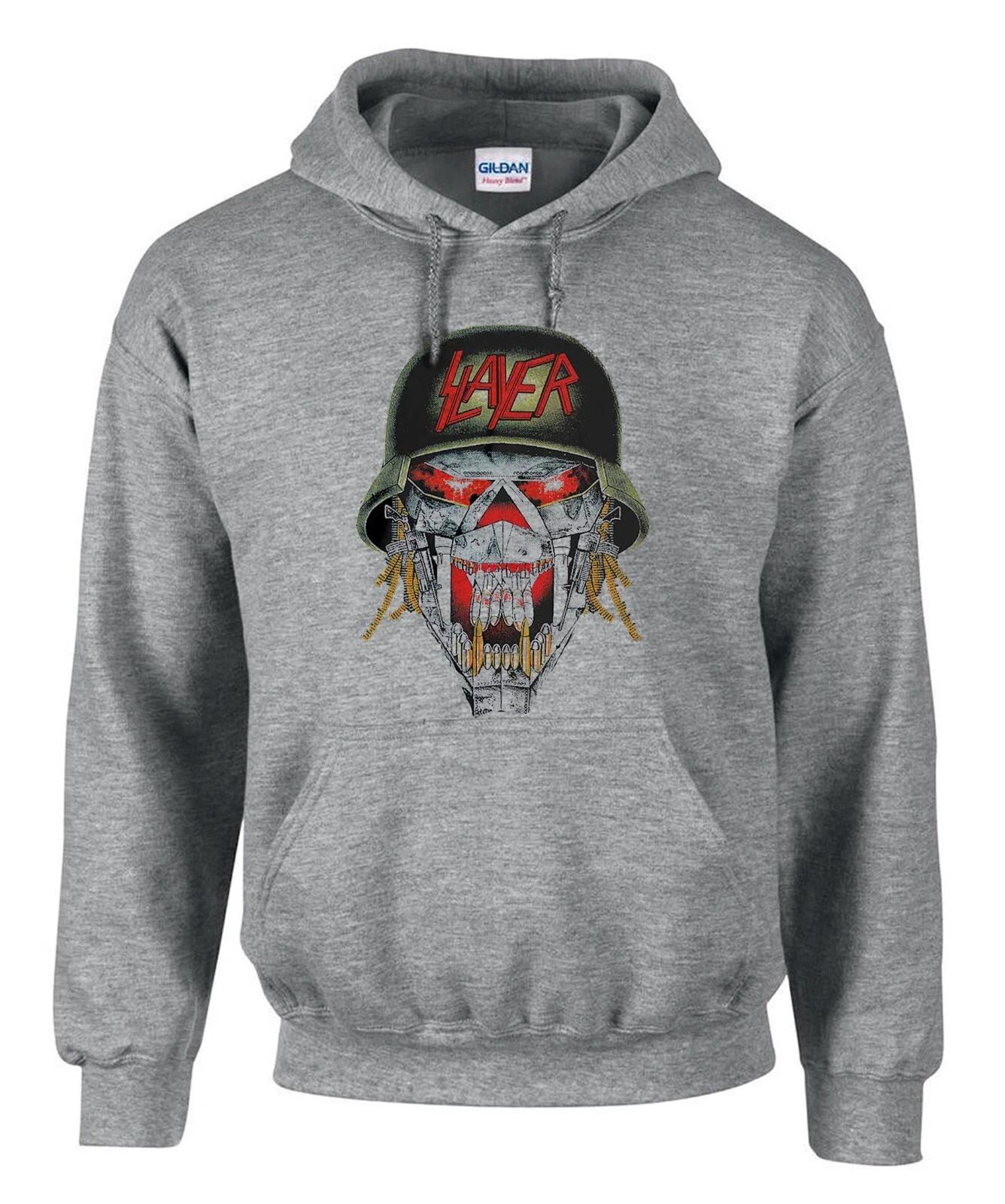 Slayer Rockband Rock Music Graue Hoodies Kapuzenpullover -3520 -Grau XL
