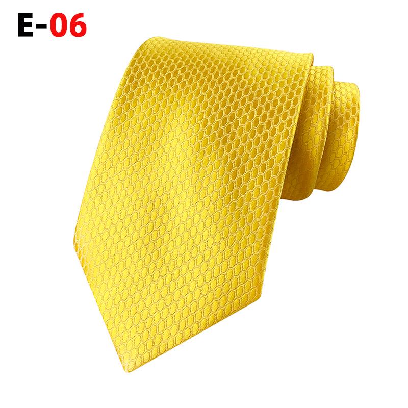 2026 Men's Houndstooth Gold Tie - Perfect for Weddings and Business