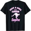 Just A Girl Who Loves Kangaroos T-Shirt Animal Lover Tee T-Shirt, Long Sleeve Shirt, Sweatshirt, Hoodie