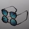 1 Pc, Futuristic Sense of Technology, Fashionable Round Frame Glasses with Comfortable Ear Flips, Fits the Face, Men's and Wome