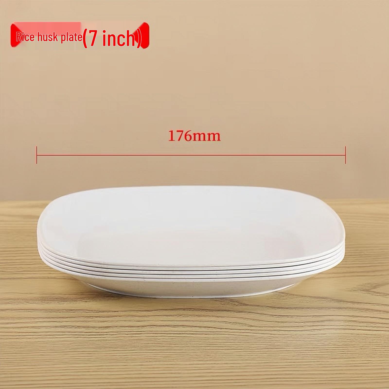 

Толстая квадратная тарелка из рисовой шелухи, устойчивая к высоким температурам - Идеально подходит для пикников, барбекю и домашнего использования.