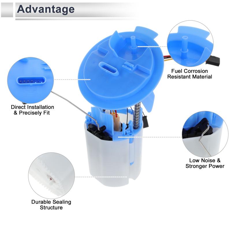 X Autohaux Electric Fuel Pump Assembly for Mercedes-Benz C300 C350 E350 E400 E550 CLS400 CLS550 GLK350 w/Sending Unit 2184700094