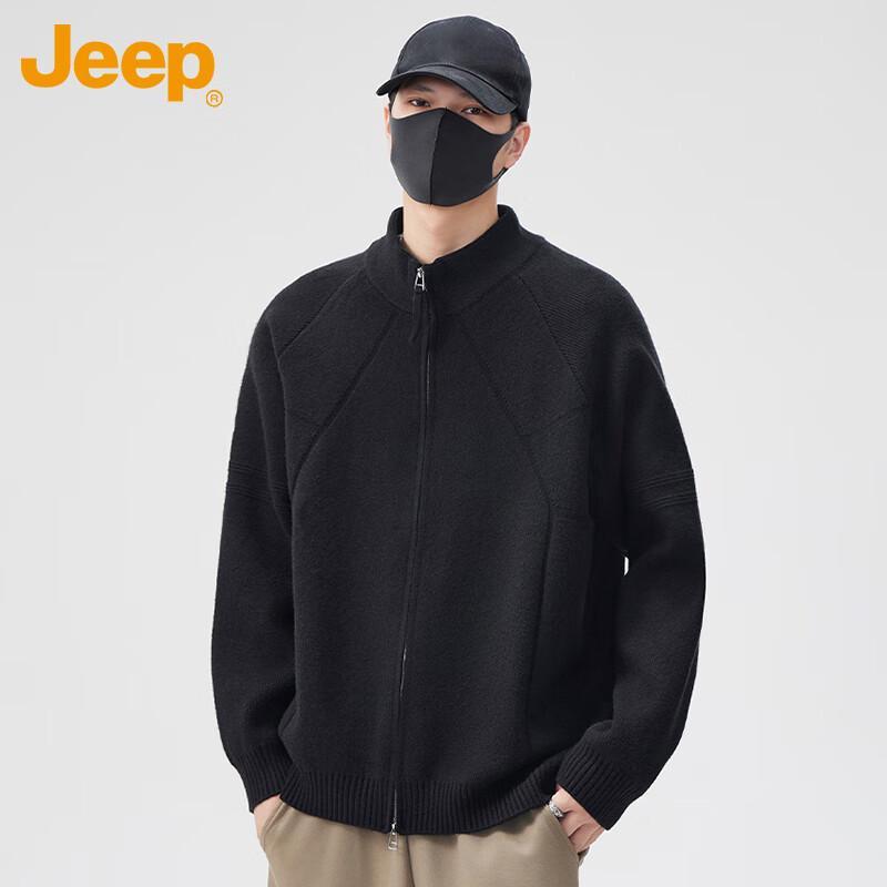 Jeep Men's Warm Knitted Cardigan Sweater