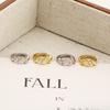 Fashion 925 Sterling Silver Irregular Hoop Earring 18K Gold Plated Minimalist Zircon Hoop Earring Jewelry for Women