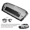 RS4 Style Honeycomb Mesh Hex Grille Grill Fit  A4/S4 B9 2017-2019 Black