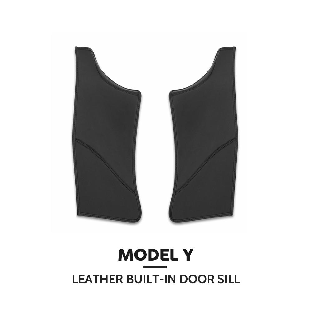 For Tesla Model Y Car Protection Cover Rear Door Sill Anti Kick Plate Interior Decoration Tuning