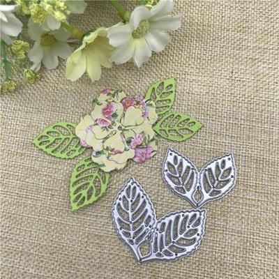 2 szt. Dekoracja liścia wykrojniki do metalu wzornik Scrapbooking karta do albumu na zdjęcia papier do wytłaczania rękodzieło DIY