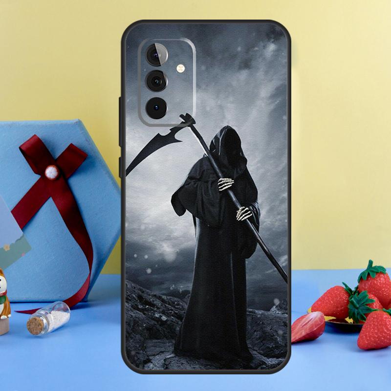 Death Grim Reaper Skull Case For Samsung Galaxy A13 A33 A53 A16 A17 A54 A34 A14 A15 A35 A55 A52 A12 A32 A26 A36 A56