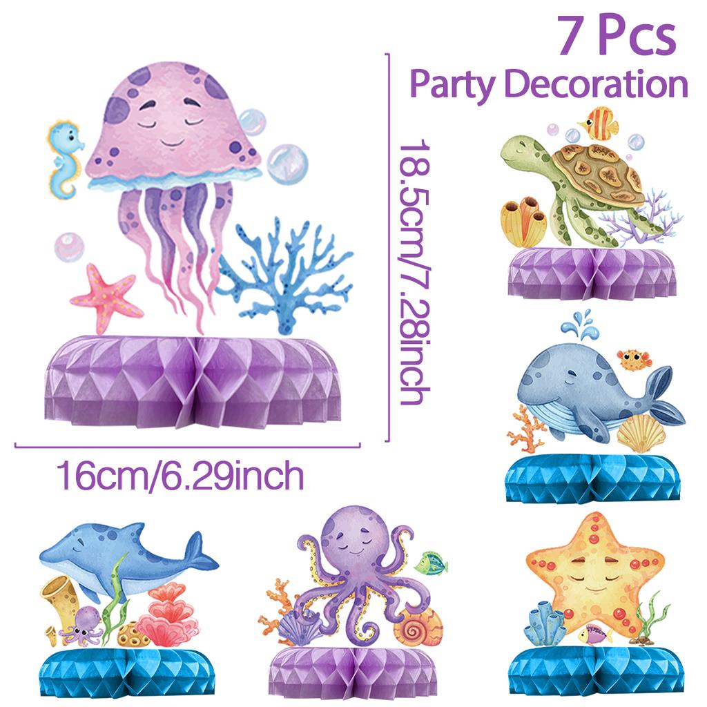 Under The Sea Summer Ocean Theme Birthday Party Decor Kids Boy Background Cute Dolphin Starfish Decoration Event Banner Props