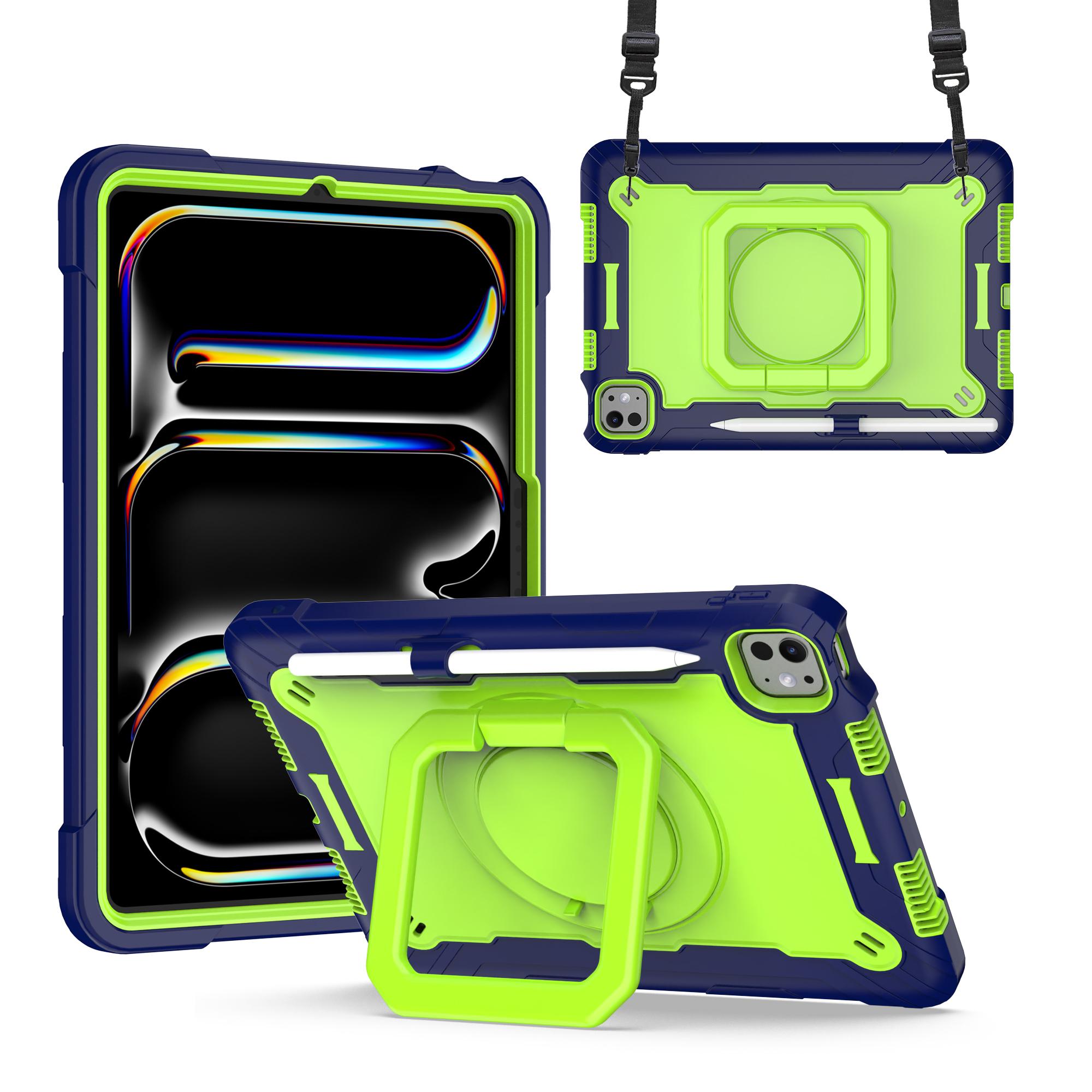 

Stand Case for Apple IPad Pro 11 2025 M5 2024 M4 A3357 A3358 A3359 A2836 A2837 A3006 Rotating Handle Grip Cover Shoulder Strap iPad Pro 11 2024 M4