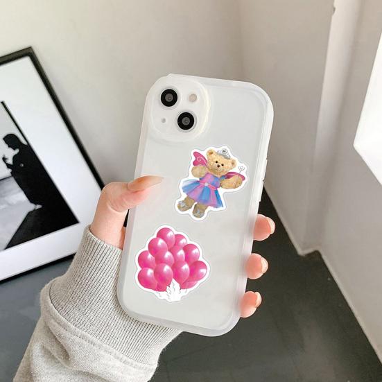 50 szt. INS Style różowe naklejki z kreskówek wodoodporne laptopy bagaż deskorolki kubki na wodę odporne na blaknięcie