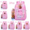 2Pcs/set Christmas K-pop Printed Backpack with 750Ml Water Bottler for Teenager Girl Boy Bookbag Kid Gift Large Capacity Waterproof Travel Bag Mochila