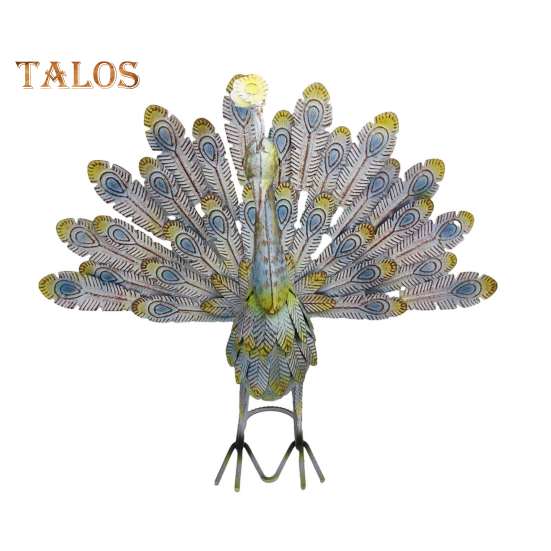 

Садовая статуя павлина, железный состаренный павлин, украшение газона, украшение для патио, двора, скульптура птицы, подарок для любителей павлинов A