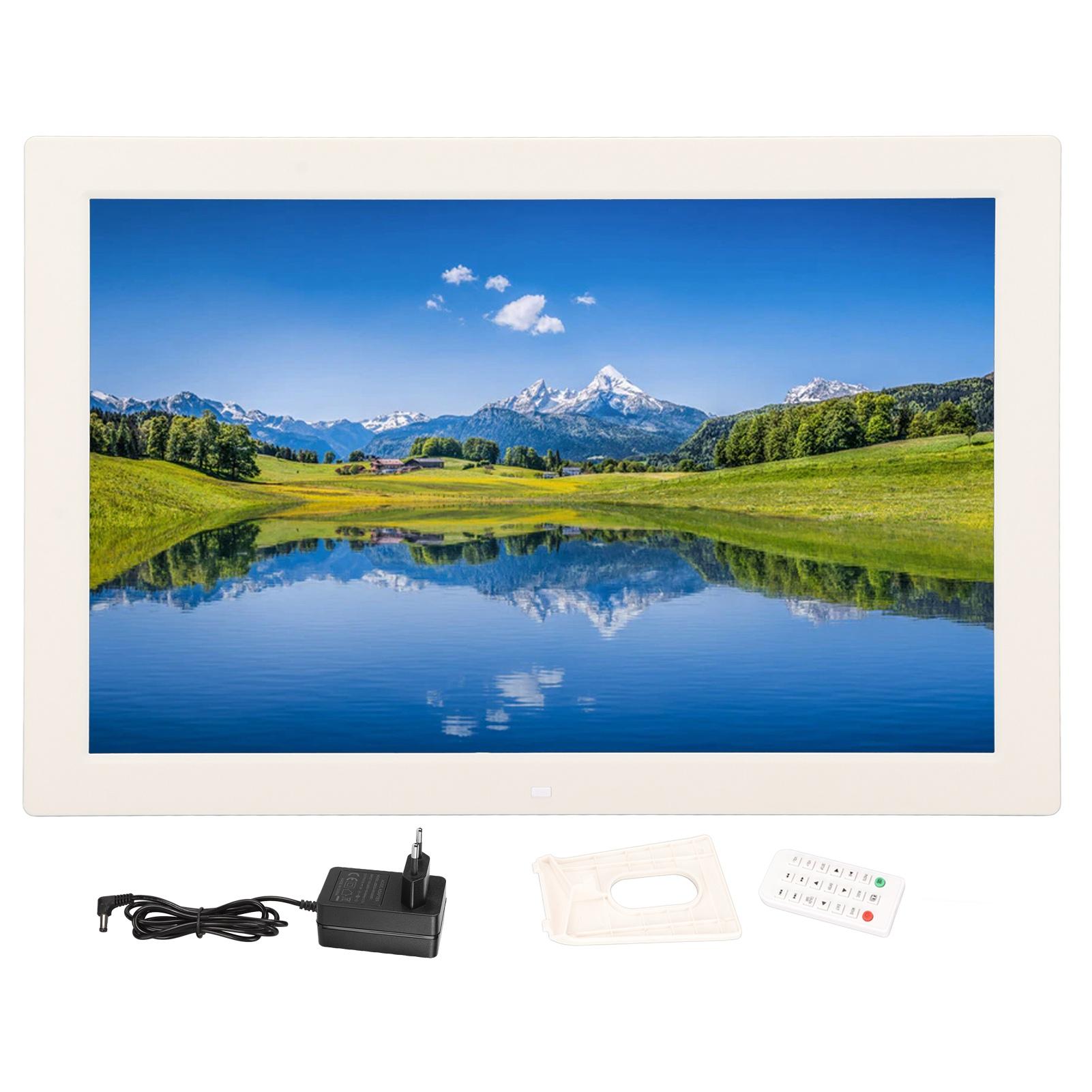 

Digital Photo Frame Multifunction 17 Inch LED Display 16:10 Electric Photo Frame with Remote US Plug