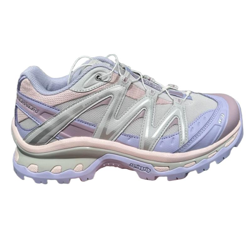 SALOMON XT Quest Cushioning Abrasion Resistant Coverage Support Low Top Mountaineering Hiking Shoes Unisex Gray Blue Sneakers 491259