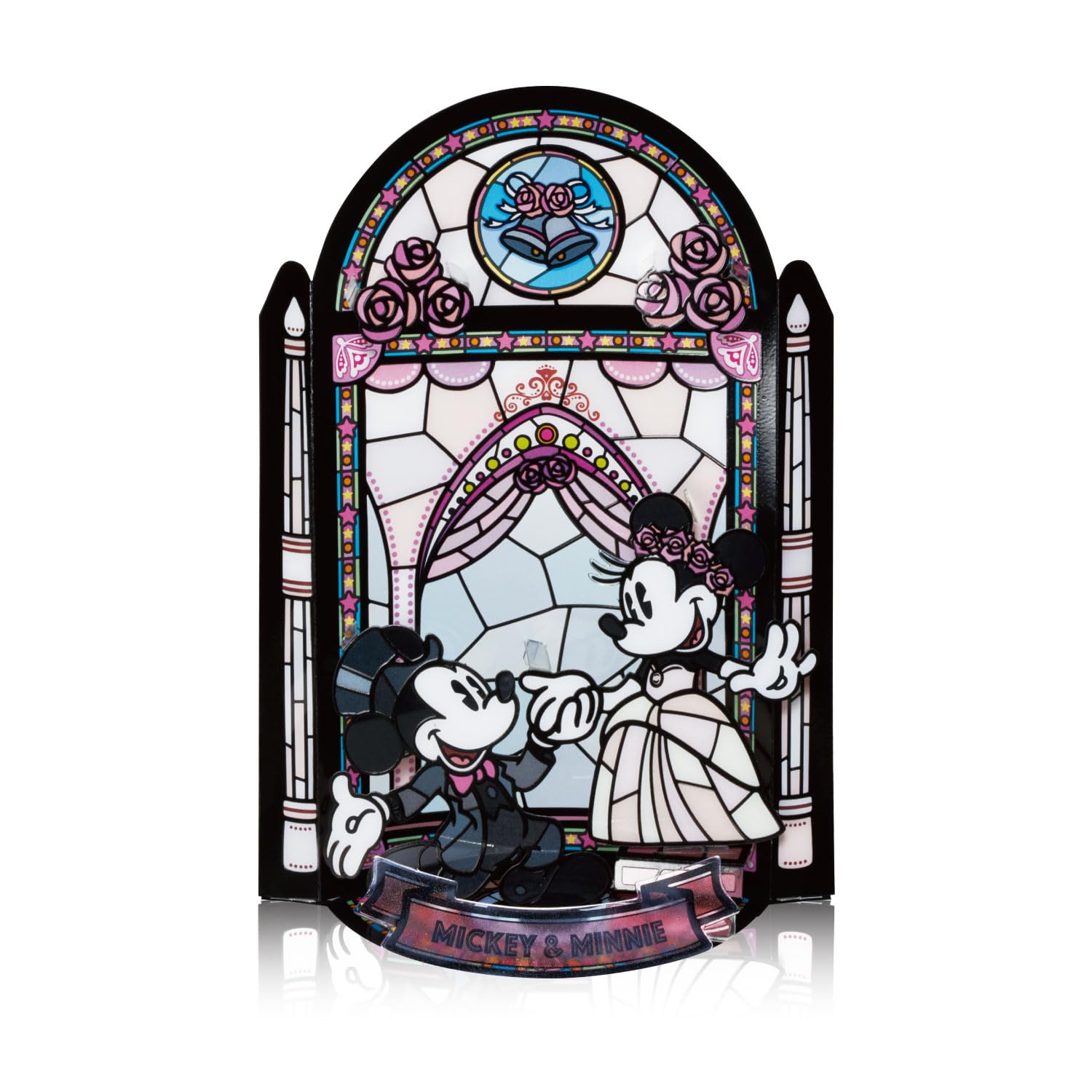 

Kawada Kumitera Mickey Minnie Glass 9 x 13 x 6 Ages 8 and Craft Interior & (Stained Design) cm, Up, Kit, Design, KT-021