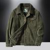 Lamb wool short coat men's winter thickened fur collar fleece tooling bomber jacket cotton coat lamb wool cotton coat
