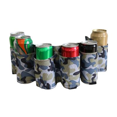 1/2 Stück Biergürtel Verstellbar 6er-Pack Bier-Limonaden-Dosenhalter für Männer Frauen Outdoor Camping Wandern Picknick Party Bierflaschenhalter Trinkzubehör