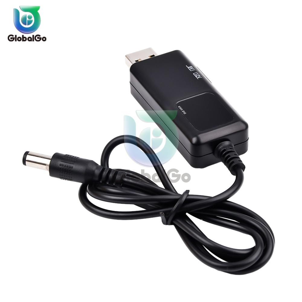 USB Power Boost Line DC 5V To 9V/12V Step UP Module USB Converter Adapter Router Cable 2.1x5.5mm Plug