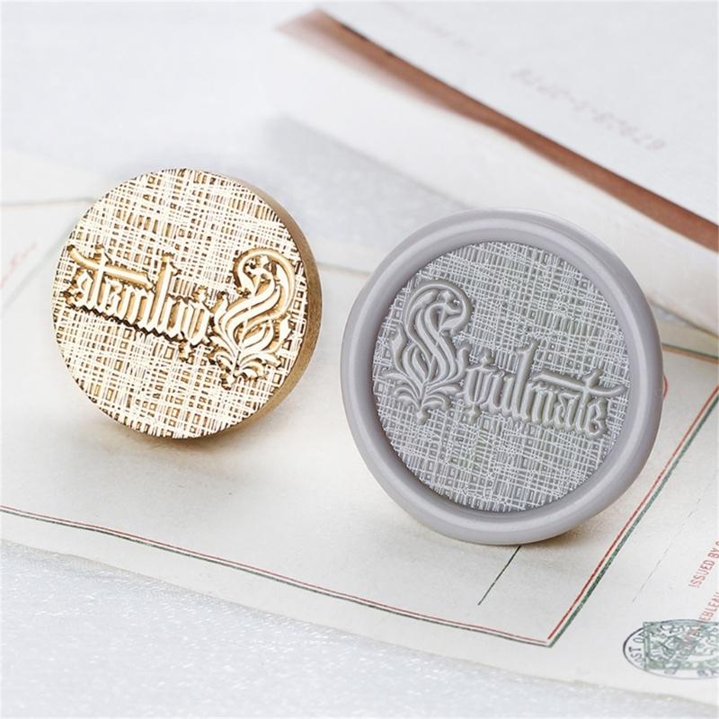 Wax Seal Stamp-Words Phrases Sealing Wax Stamp Flower Sealing Stamp for Envelope Wedding Invitations Card Decorations