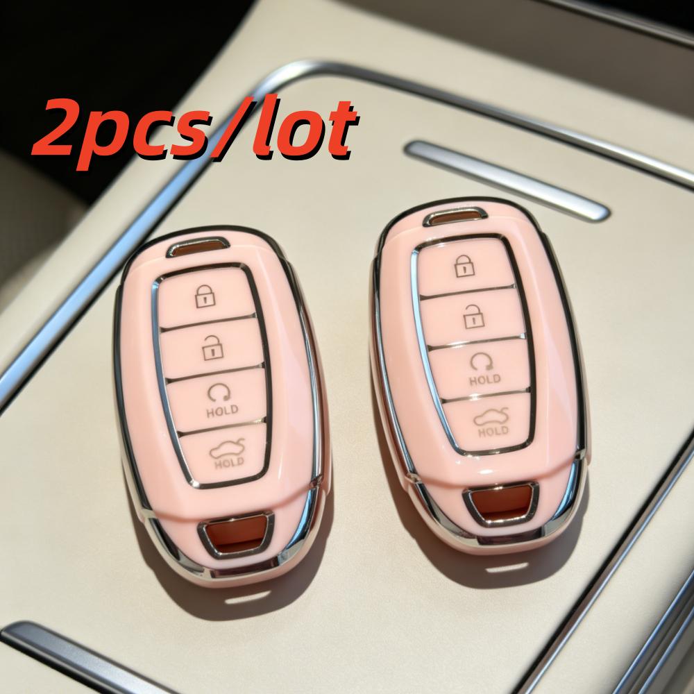 2pcs/lot Car Key Fob Case Cover for Hyundai Kona 2017 I30 Ix35 Solaris Azera ELANTRA GRANDEUR IG