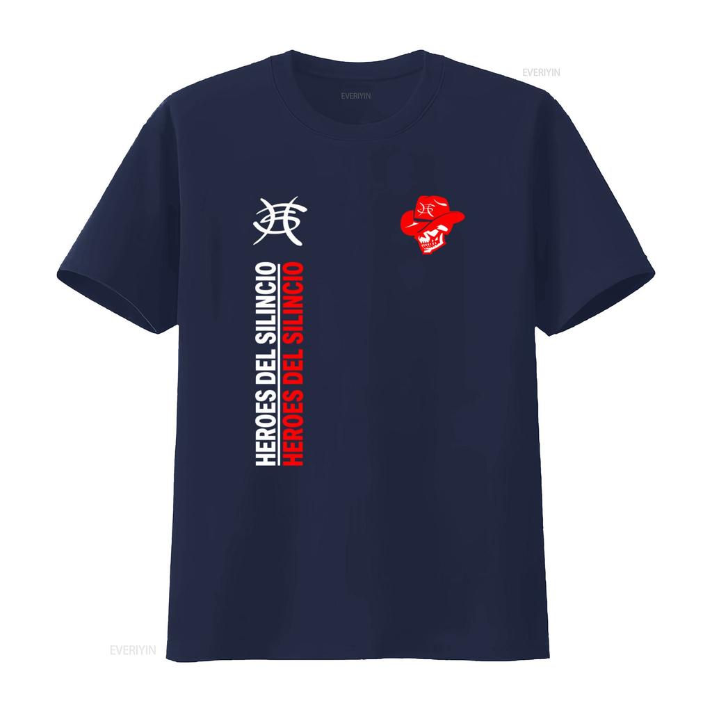 Nové HEROS DEL SILENCIO Rocková Kapela Lebka Potlač Čierne Pánske Tričko Dostupný vo Veľkostiach S M L XL 2XL Vintage Prané Priedušné