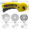 45mm Rotary Leather Cutter with Blades and Rubber Handle