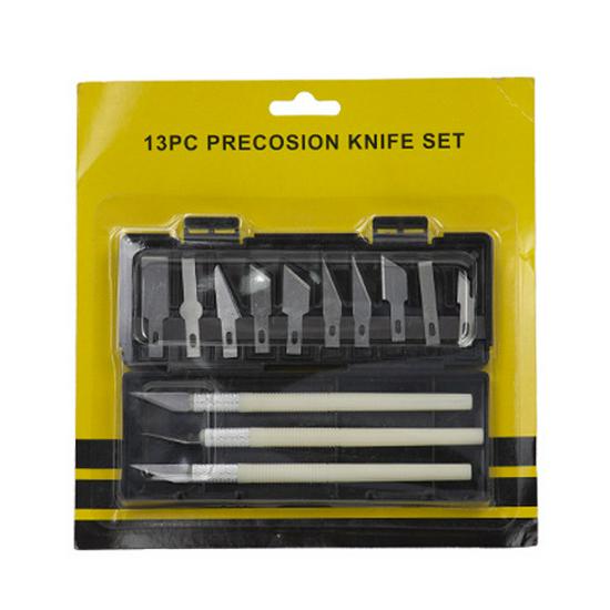 13-Piece Handmade Carving Knife Set for Students - Ideal for Paper Cutting and Rubber Stamp Carving