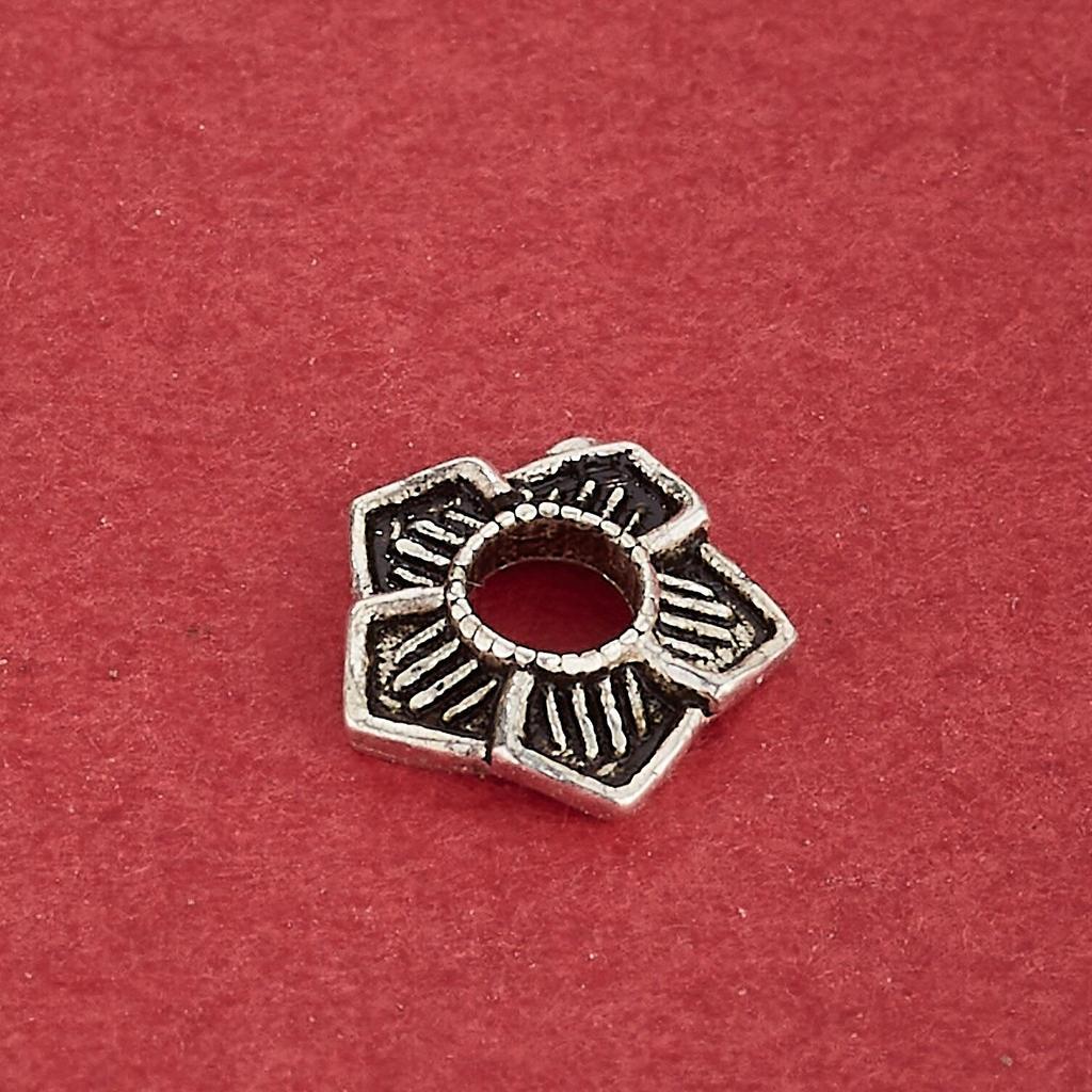 S925 Sterling Silver Retro Flower Spacer Beads for DIY Crystal Pearl Bracelets