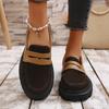 Fashion 2025 British Style Mix Color Platform Loafers Women  Spring Summer Slip On Casual Shoes Woman Comfortable Single Shoes Plus Size