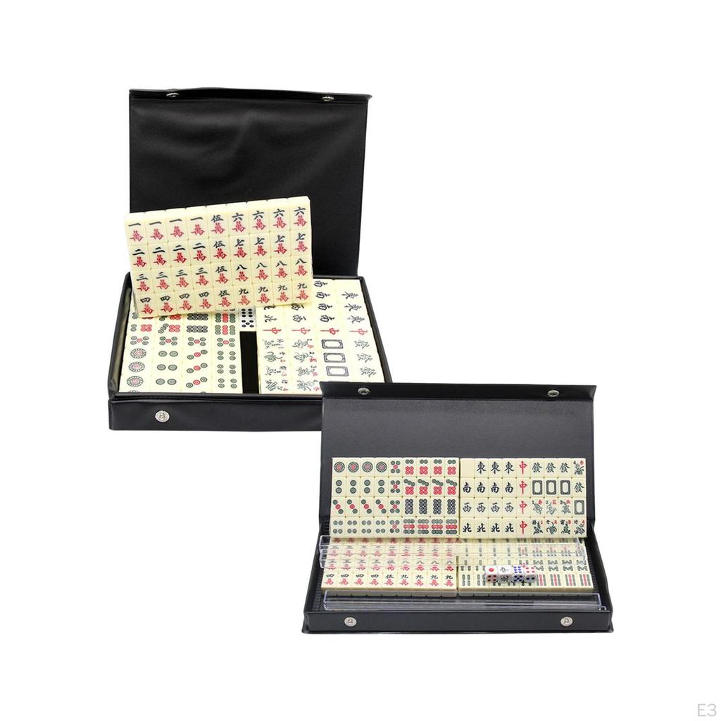 Chinese Mahjong Game Set, Traditional Tile Luxury Perfect Board Games,
