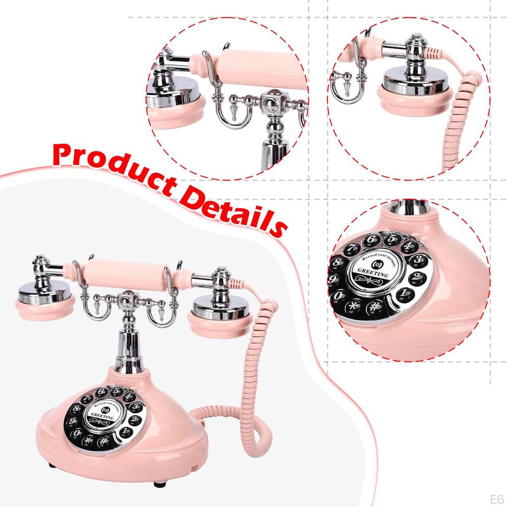 Audio Guest Book Phone Guestbook Telephone Old Recorder for Birthday Celebration Solemn