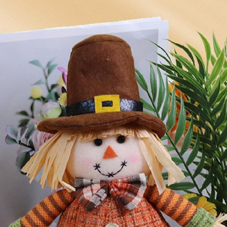 Seasonal Ornament Scarecrow Doll Decorative Figurine Holiday Festival Decor Party Supply Harvest Festival Kitchen Layout