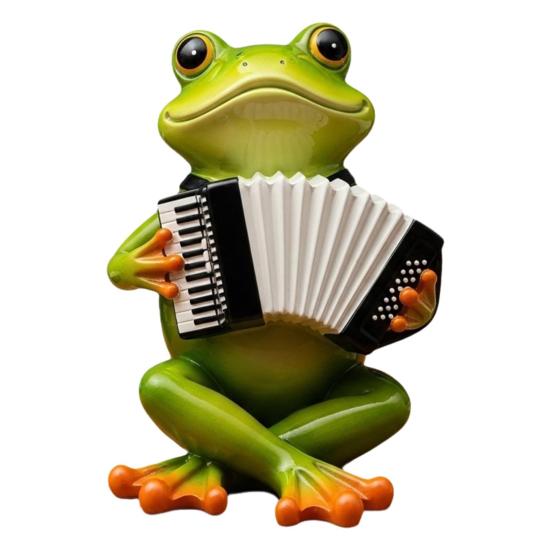 

Статуэтка Лягушки-Музыканта, Ручная Резьба, Украшение Лягушки с УФ-покрытием, Миниатюрная Полимерная Фигурка, Играющая на Музыкальном Инструменте, Декор для Сада H