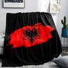 1PC Republic of Albania Patterned Flannel Blanket Suitable For All Seasons for Home Decor Warmth and Comfort Gifts Holiday Present