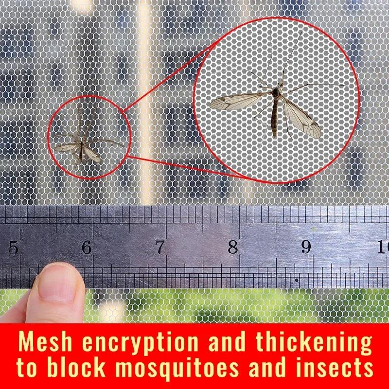 1/2/3pcs Self Adhesive Invisible Screens Summer Anti-mosquito and Insect Screens Simple Operation White and Black Screens