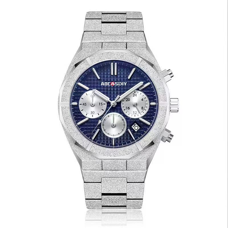 Alloy Quartz Wristwatch Dazzling Brightness New Watch Men Luminous Chronograph Business Waterproof Male Watches with Date