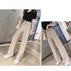 Summer Ladies Ice Silk Light Wide Leg Trousers Girl Solid Color High Waist Loose All-match Straight Casual Pants