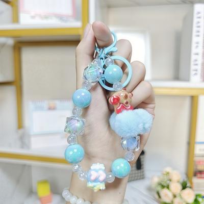 Cute Beaded Phone Chain Capyabra Phone Wrist Strap Hanging Rope Bead Phone Pendant  Girls Gift
