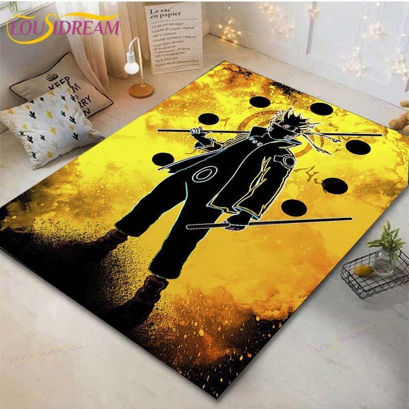 Anime Naruto Printed Floor Mat Living Room Area Rugs Bedroom Bedside Bay Window Carpet
