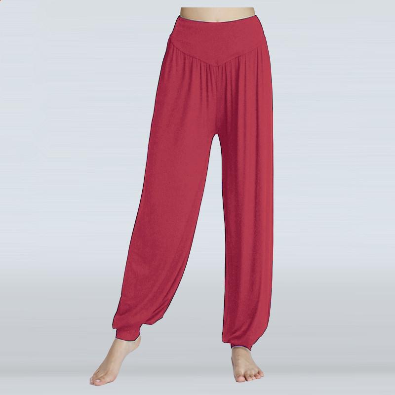 Dance Pants Women's Modal Loose Feet Dancing Wide-Legged Leotards Latin Yoga Practice Long Trousers Soft Home Pants