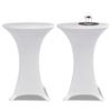 Day and Night - 2 Fitted White Tablecloths for Standing Table - 80cm Diameter