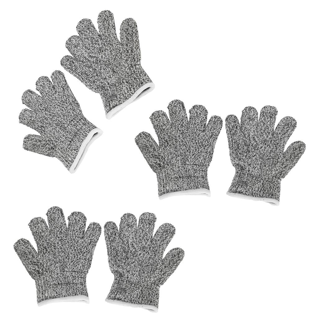 3 Pairs Cut Resistant Gloves Children Gardening Outdoor Activities Cut Proof Work Gloves