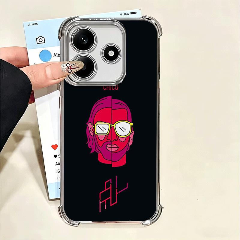 

PNL QLF Rapper Singer Soft Phone Case For Xiaomi Poco X7 X8 Pro Max X6 X5 X3 F8 Ultra F7 M8 M7 M5S Redmi 15C 15A 15 14C 13C 12C Xiaomi Poco X6 Pro
