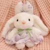 Kawaii Rabbit Plush Toy Stuffed Long Ear Bunny Wearing A Dresses Doll Sleeping Companion Plush Doll Children's Easter Gift