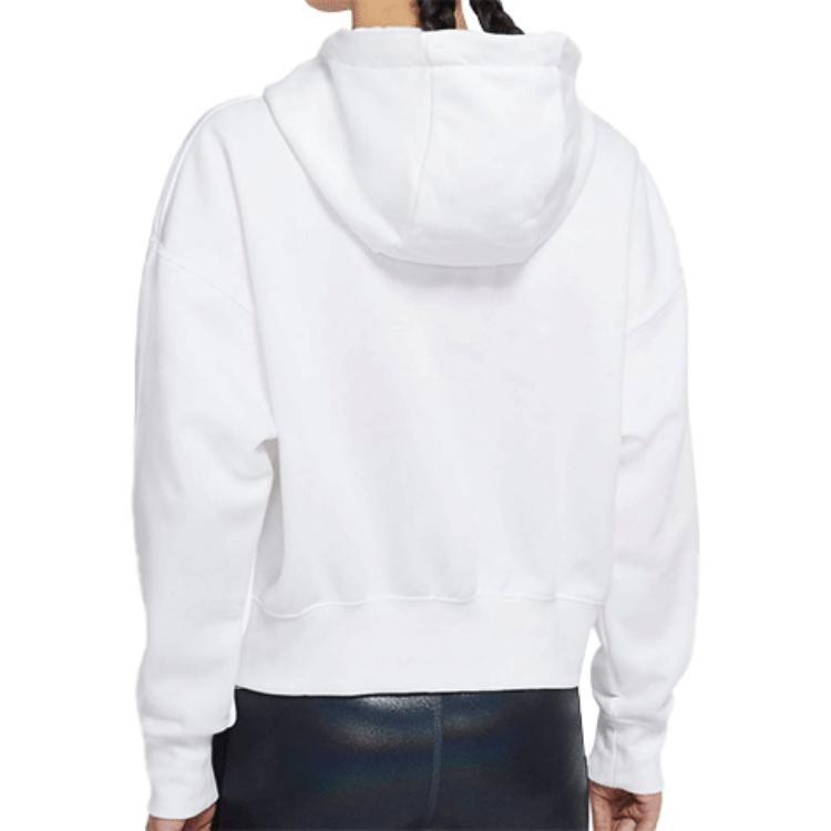 Jordan Felpa sportiva casual a maniche lunghe, spessa e foderata in pile, Paris Saint Germain Donna, Bianca, CZ7496-100
