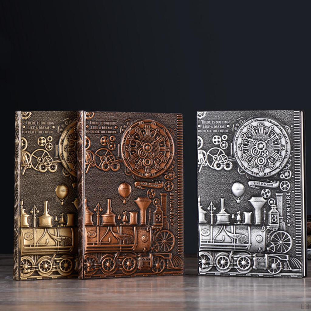 Embossed Locomotive Image Writing Notebook A5 Journal Sketchbook for Writers and Travelers