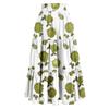 Gonna Lunga Casual Primaverile da Donna con Volant Gonna Tinta Unita Gonna Retro Pieghettata